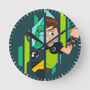 Horloge Ronde Transformation de l'ADN de Ben 10 Diamondhead