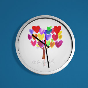 Horloge Ronde Transformez votre oeuvre d'art pour enfants ou vot