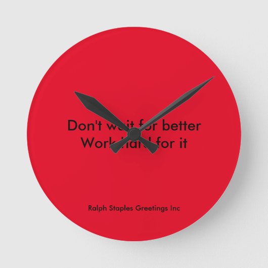 Horloge Ronde Travail dur (Recto)