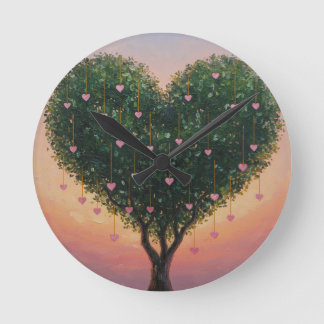 Horloge Ronde Tree of Hearts clock