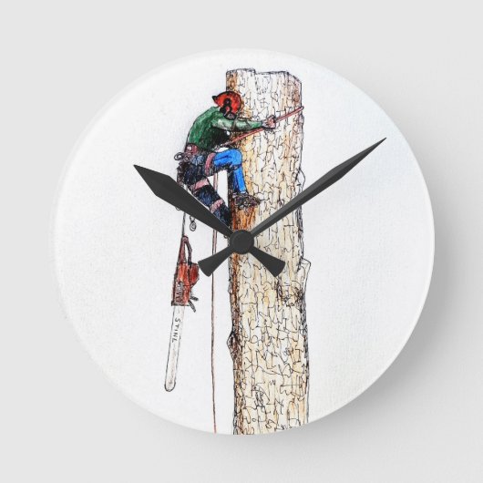 Horloge Ronde Tree Surgeon Arborist (Recto)