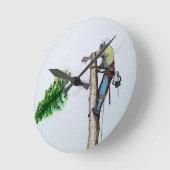 Horloge Ronde Tree Surgeon Arborist at work present (Angle)