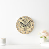 Horloge Ronde Trèfles poker (Maison)