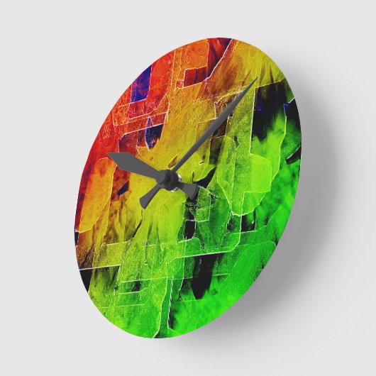 Horloge Ronde Trellis Abstract Art Wall Clock (Angle)