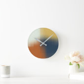 Horloge Ronde Trendy modern Orange Blue Yellow Unique Pattern (Maison)