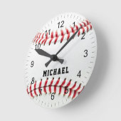 Horloge Ronde Trendy Personalized Baseball Name (Angle)