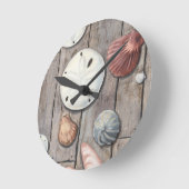 Horloge Ronde Trésors de bord de la mer (Angle)