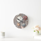 Horloge Ronde Trésors de bord de la mer (Maison)