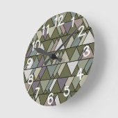 Horloge Ronde Triangles Camo (Angle)
