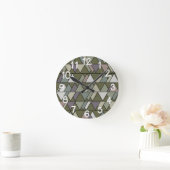 Horloge Ronde Triangles Camo (Maison)