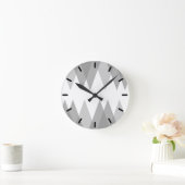 Horloge Ronde Triangles gris (Maison)