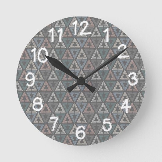Horloge Ronde Triangles scandinaves (Recto)