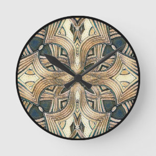 Horloge Ronde Tribal contemporain