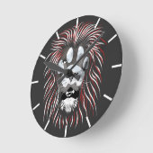 Horloge Ronde Tribal Lion (Angle)