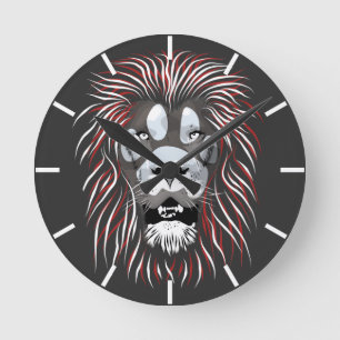 Horloge Ronde Tribal Lion