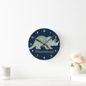 Horloge Ronde Tricératops (Maison)