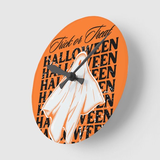 Horloge Ronde trick or treat (Angle)