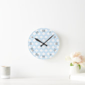 Horloge Ronde Triple Moroccan (Blue) (Maison)