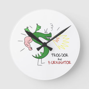 Horloge Ronde Trogdor le Brûleur