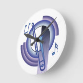 Horloge Ronde Trombone Déco2 (Angle)