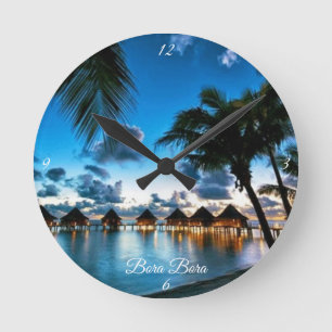 Horloge Ronde Tropical Bora Bora