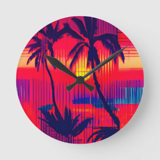 Horloge Ronde Tropical Escape Fantasy