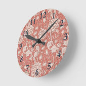 Horloge Ronde Tulipe sauvage classique de William Morris - Conce (Angle)