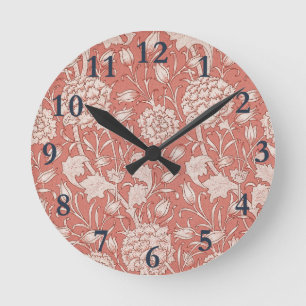 Horloge Ronde Tulipe sauvage classique de William Morris - Conce