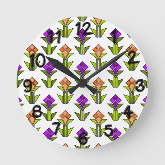 Horloge Ronde Tulipes (Recto)
