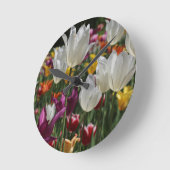 Horloge Ronde Tulipes (Angle)