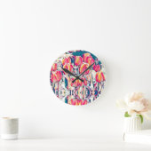 Horloge Ronde Tulipes (Maison)