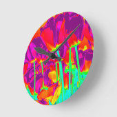 Horloge Ronde Tulipes (Angle)