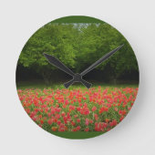 Horloge Ronde Tulips et Trees (Recto)