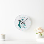 Horloge Ronde Turquoise Je Sens Knitty, Oh Tellement Knitty (Maison)