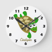 Horloge Ronde Turtle Design Personalised (Recto)
