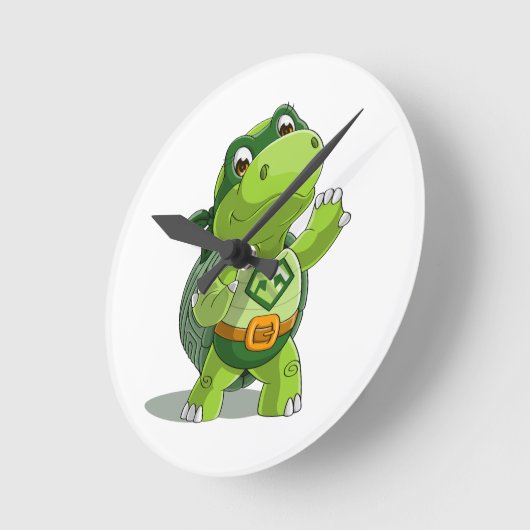 Horloge Ronde Turtle super héros (Angle)