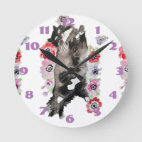 Tuxedo Cat Cat Art Animal Childs Pink Round