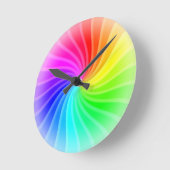Horloge Ronde Twirl arc-en-ciel (Angle)