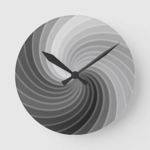Horloge Ronde Twirl argenté spatial