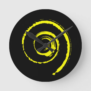 Horloge Ronde Twirls colorés