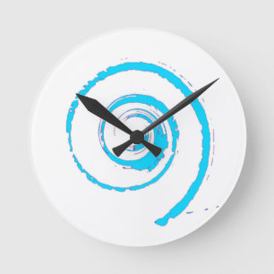 Horloge Ronde Twirls colorés