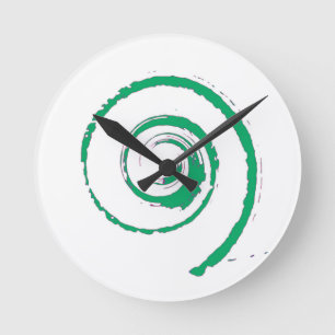 Horloge Ronde Twirls colorés