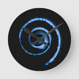 Horloge Ronde Twirls colorés