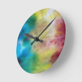 Horloge Ronde Tye Dye (Angle)