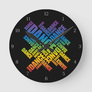Horloge Ronde Typographie
