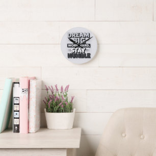 Horloge Ronde Typographie de citation artistique inspirante et m