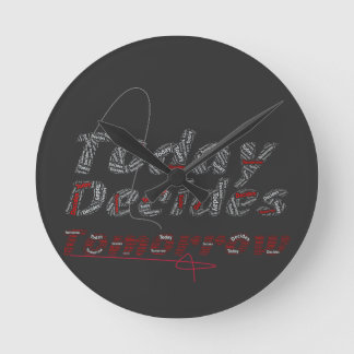 Horloge Ronde Typographie Demain Commence Aujourd'hui