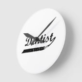 Horloge Ronde Typographie dentiste (Angle)