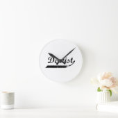 Horloge Ronde Typographie dentiste (Maison)
