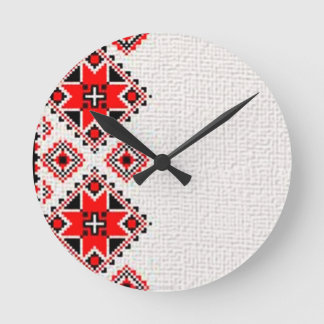 Horloge Ronde Ukrainian embroidery